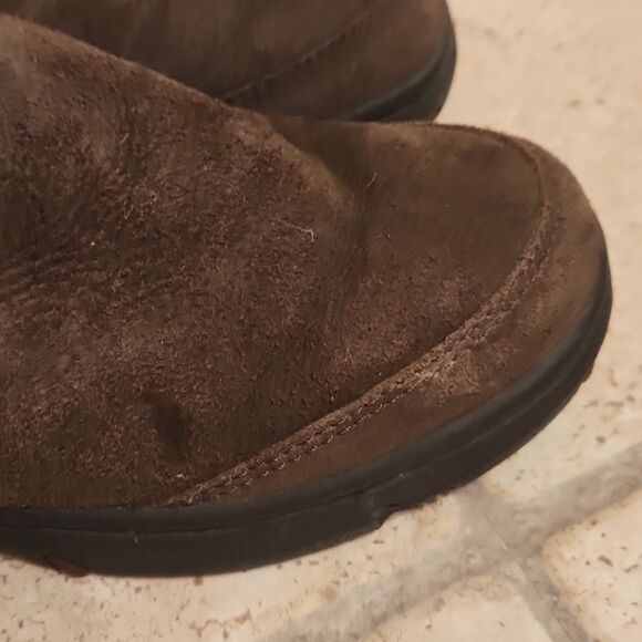 Ugg Classic Short Dark Brown Suede & Shearling Boots "Sundance II" Size 9 - Picture 3 of 11